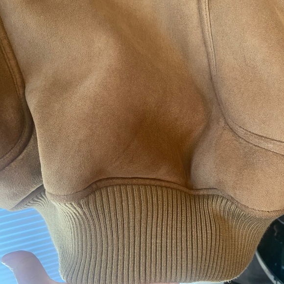 Vintage Sean John Suede Brown Men's Bomber Fur Lined Coat/Jacket Size XXL - Picture 8 of 12